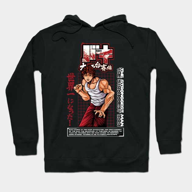 The Grappler Baki Artwork Hoodie by namanyastudios